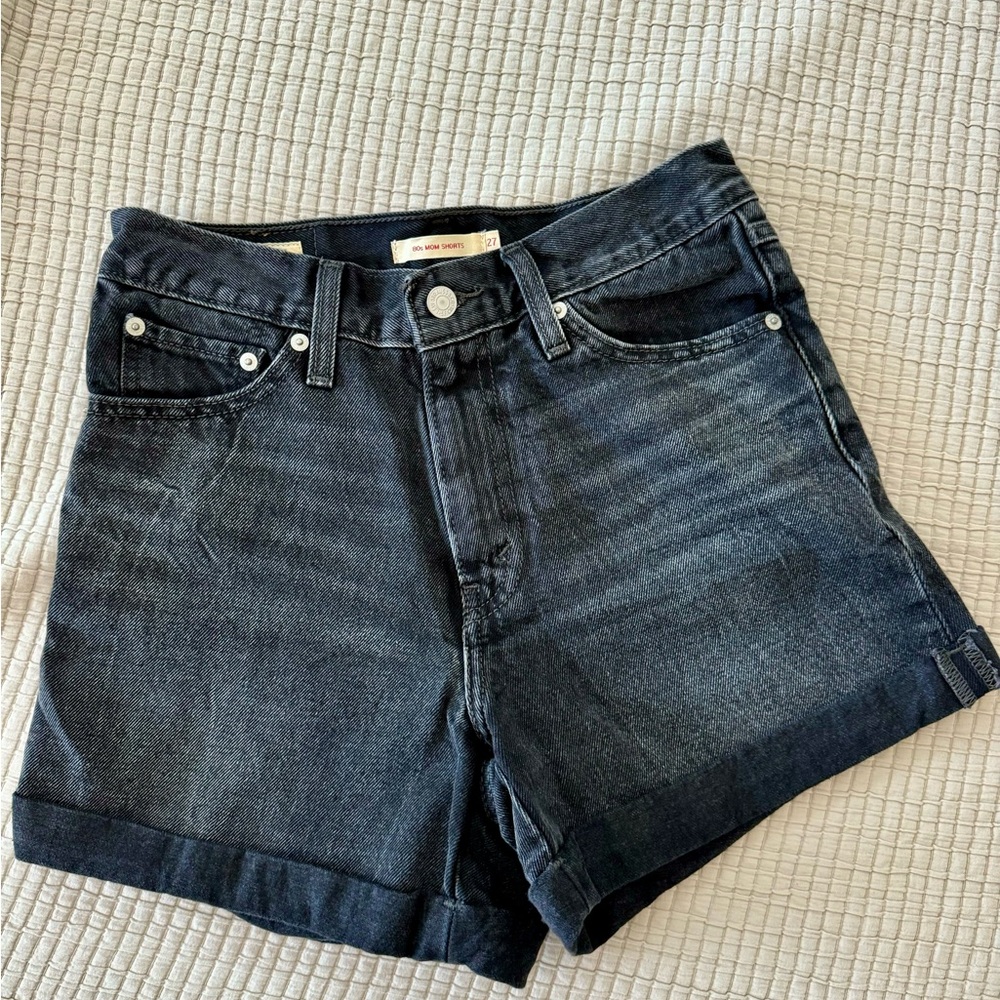 Levi’s 80s Black Denim Mom Shorts